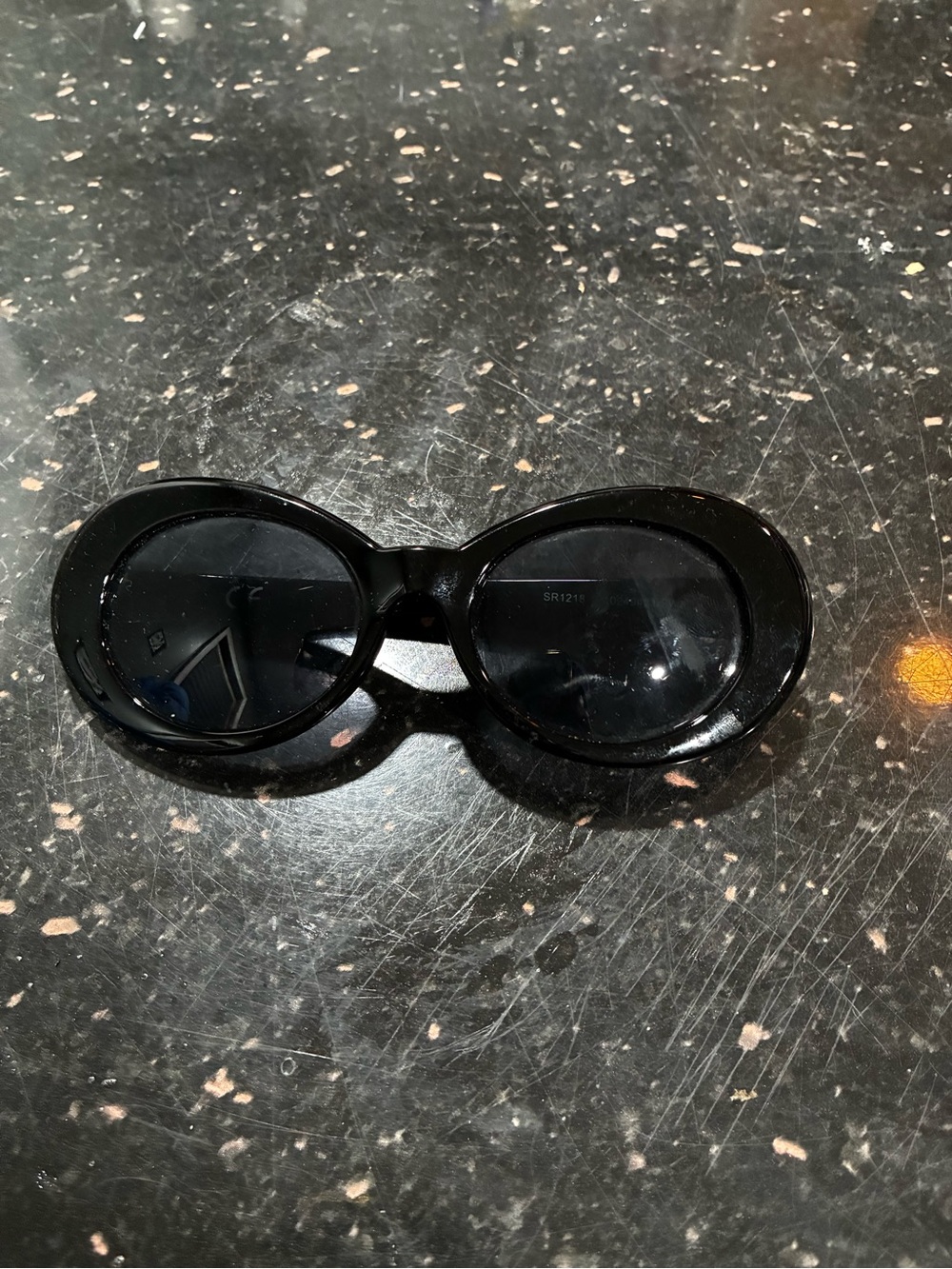 Classic Black Oval Clout Glasses